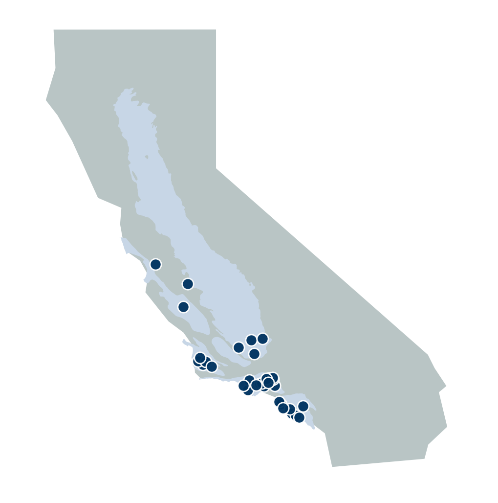 Map of California showing Numeric Solutions Class II UIC project areas